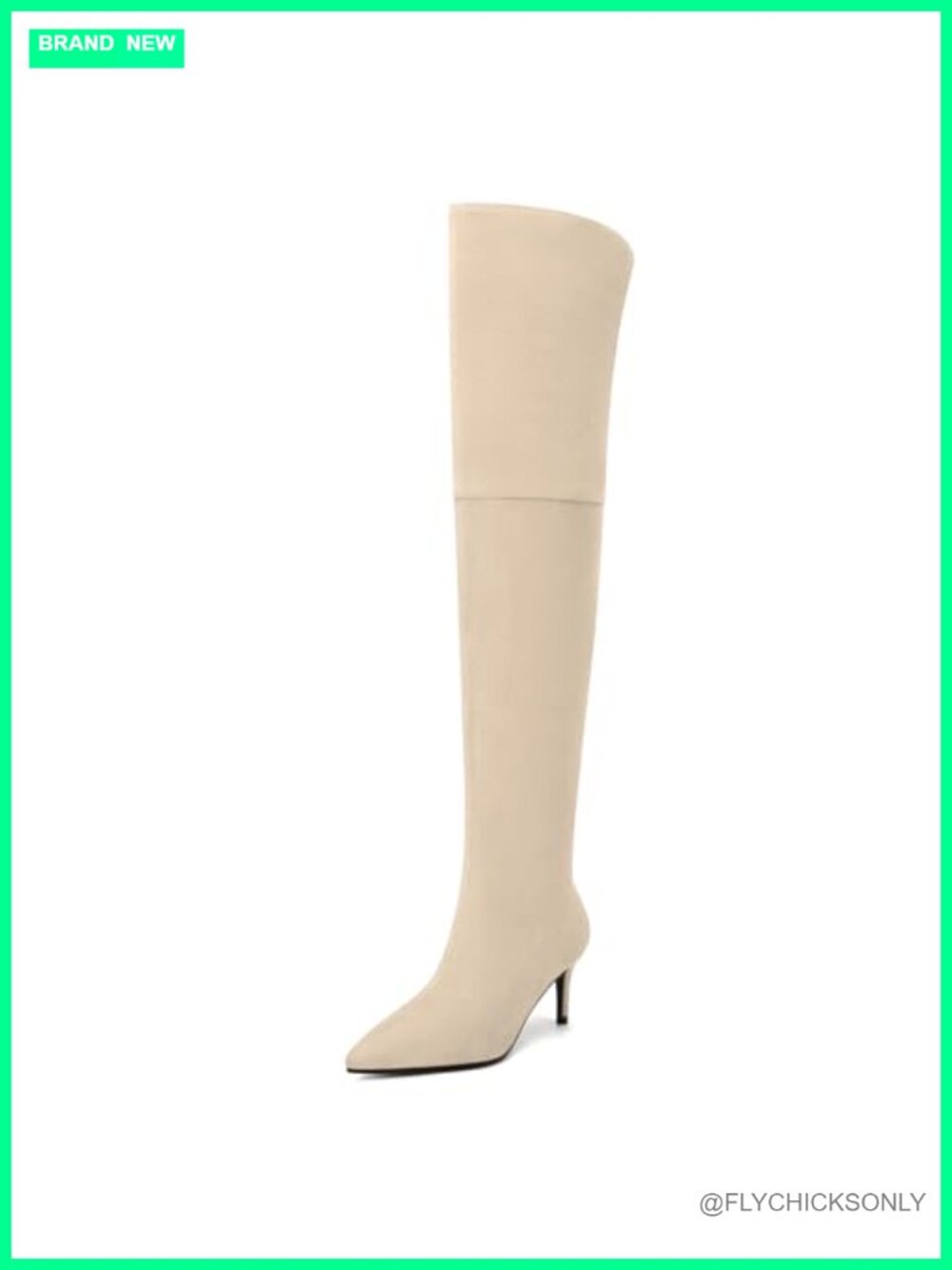 Wide Calf Over The Knee Boots Pointed Toe High Heel Thigh High
